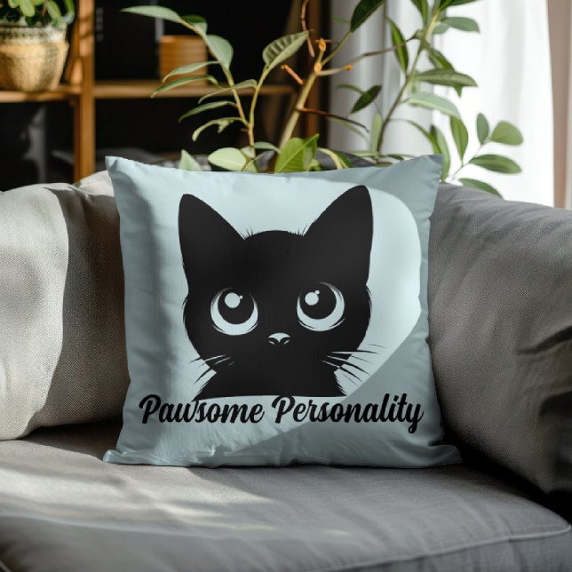 Pawsome Personality Cat Design Cushion (Creator Uploaded)