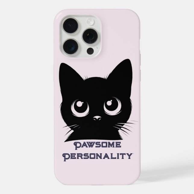 Pawsome Personality Cat Design iPhone Case (Back)
