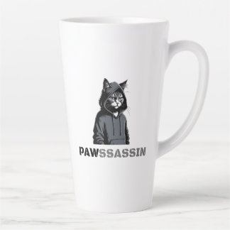 PAWSSASSIN Latte Mug – Hood Cat Energy