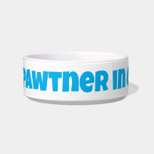Pawtner in Crime Ceramic Pet Bowl