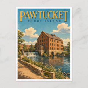 Pawtucket Rhode Island Slater Mill GeoSaga Postcard