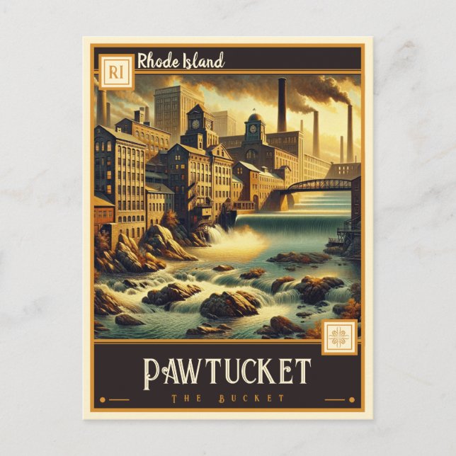 Pawtucket, Rhode Island | Vintage Postcard (Front)