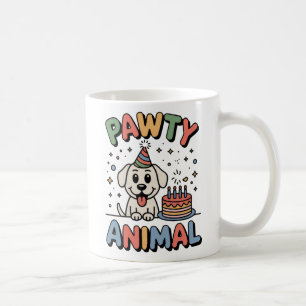 Pawty Animal Pet Celebration Humor Coffee Mug
