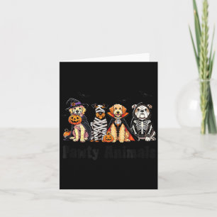 Pawty Animals Halloween Dogs Witch Mummy Vampire Card
