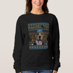 Pawzel Tov Jewish Beagle Dog Funny Hanukkah Premiu Sweatshirt