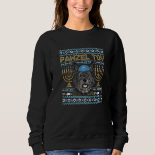 Pawzel Tov Jewish Cairn Terrier Dog Funny Hanukkah Sweatshirt