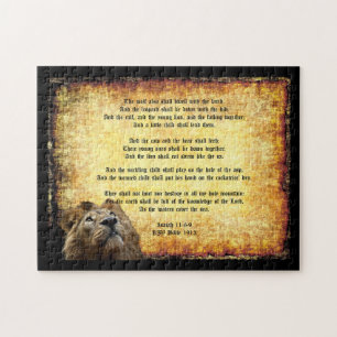 Pax Christos, Lion with Isaiah 11:6-9 Jigsaw Puzzle
