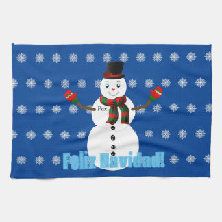 Pax The snowman Tea Towel