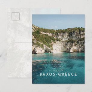 Paxos Blue Caves Greece photo Postcard