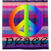 Paxspiration Peace Shower Curtain