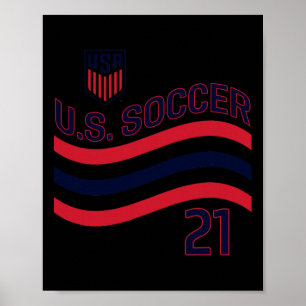 Paxten Aaronson 21 White Usmnt Officially Licensed Poster