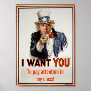 "pay attention in class" Poster