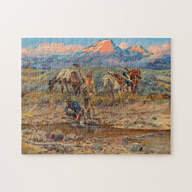 Pay Dirt, The Discovery of Last Chance Gulch Jigsaw Puzzle (Horizontal)