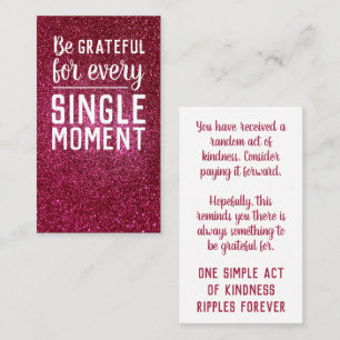 Pay it Forward Random Act of Kindness Gratitude Business Card