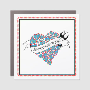Pay love with love illustrated Portuguese proverb  Car Magnet