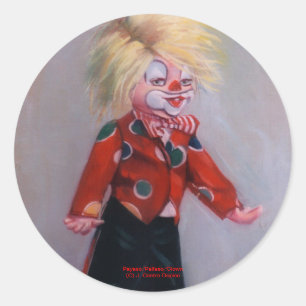 Payaso/Pallaso/Clown Classic Round Sticker