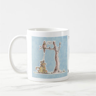 Payback Time - Bird dropping on Cat! Coffee Mug
