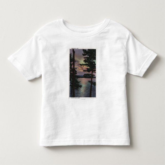 Payette Lake, ID - Evintide on Lake Scene Toddler T-Shirt (Front)