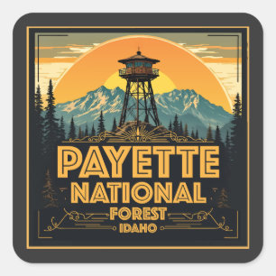 Payette National Forest Idaho Square Sticker