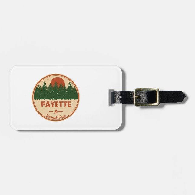 Payette National Forest Luggage Tag (Front Horizontal)