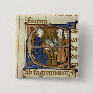 Paying taxes 15 cm square badge