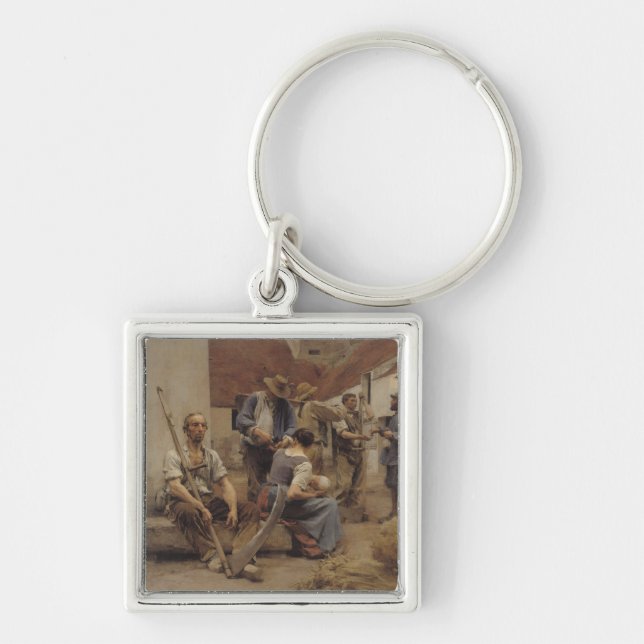 Paying the Harvesters, 1882 Key Ring (Front)