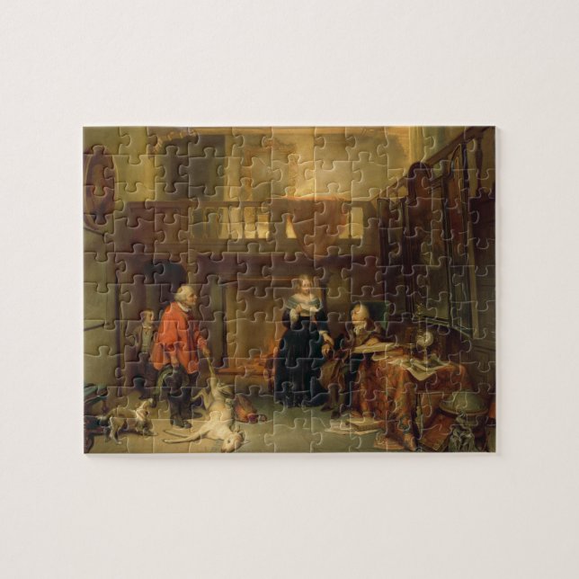 Paying the Tithe (oil on panel) Jigsaw Puzzle (Horizontal)