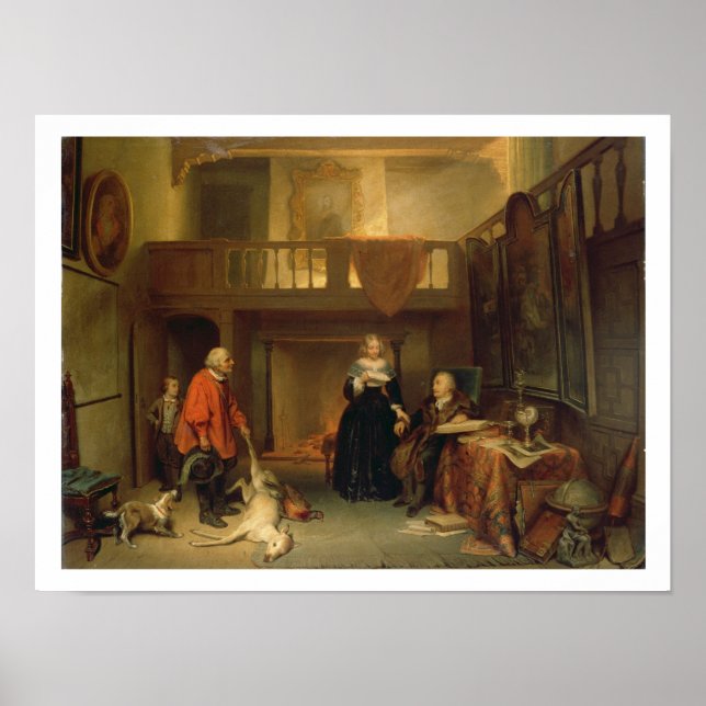 Paying the Tithe (oil on panel) Poster (Front)