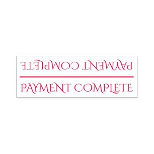 "PAYMENT COMPLETE" Rubber Stamp