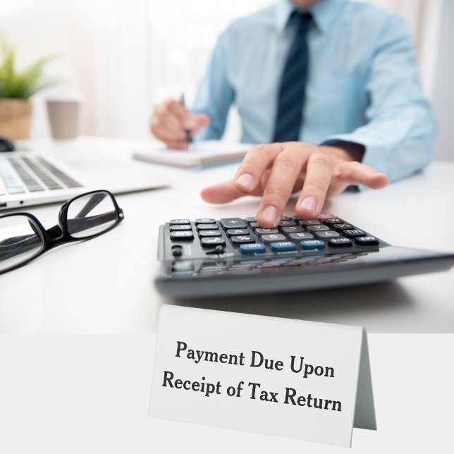 Payment Due Upon Receipt Tax Return White (Creator Uploaded)