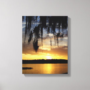 Paynes Prairie Florida Sunset Canvas Print