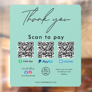 Paypal Cash App Venmo QR Code Logo Thank you