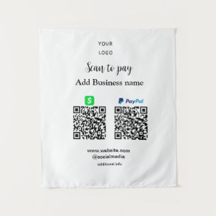 Paypal Cashapp scan to pay QR add business name lo Tapestry