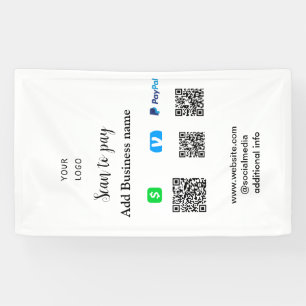 Paypal Cashapp venmo scan to pay QR add business Banner