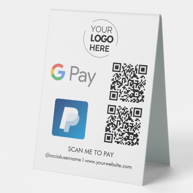 Paypal Google Pay QR Code Payment | Scan to Pay (Front)