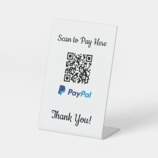 Paypal mobile payment | Scan To Pay  Pedestal Sign