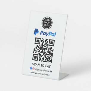 Paypal Payment Add Logo Scan Code To Pay Sign