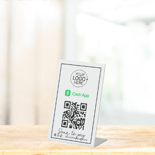 PayPal QR Code Payment Logo Script Social Media Pedestal Sign
