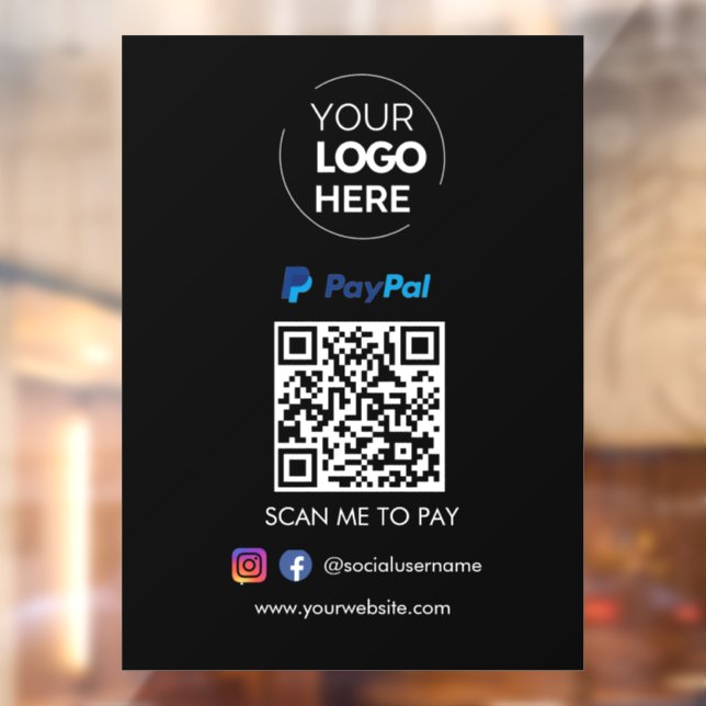 Paypal QR Code Payment | Scan to Pay Black (Sheet 2)