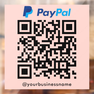 Paypal QR Code Payment Scan to Pay Blush Pink