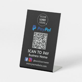 Paypal QR Code Payment | Scan to Pay Pedestal Sign