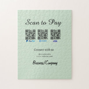 paypal venmo visa card scan to pay QR social media Jigsaw Puzzle