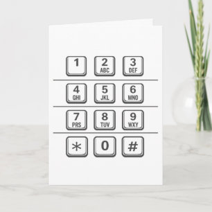 Payphone/ATM Numbers Keypad Illustration (Gray) Card