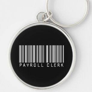Payroll Clerk Bar Code Key Ring