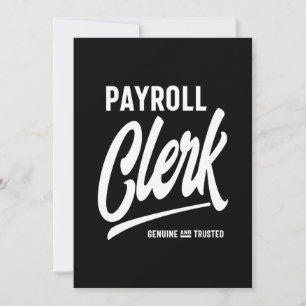 Payroll Clerk Job Title Gift Thank You Card