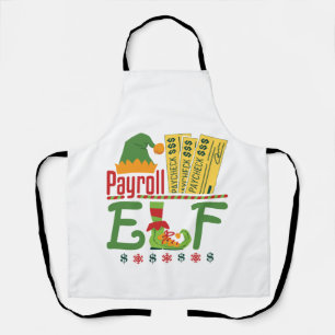 Payroll Elf Christmas Payroll Clerk Manager Apron