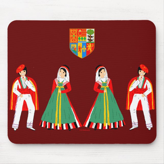 Pays Basque, Aquitaine, France Mouse Pad (Front)
