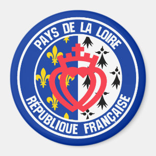Pays de la Loire Round Emblem Magnet