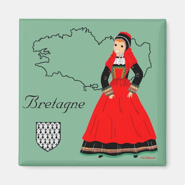 Pays Pourlet, Bretagne, France Magnet (Front)