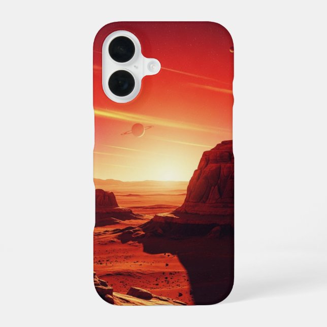 Paysage Martien Vintage iPhone 16 Case (Back)